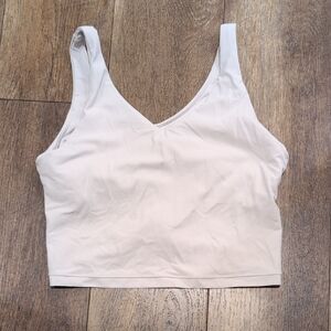 Athleta Cream V-Neck Top